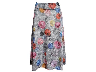 Sukně s tiskem barevných listů - vel.40